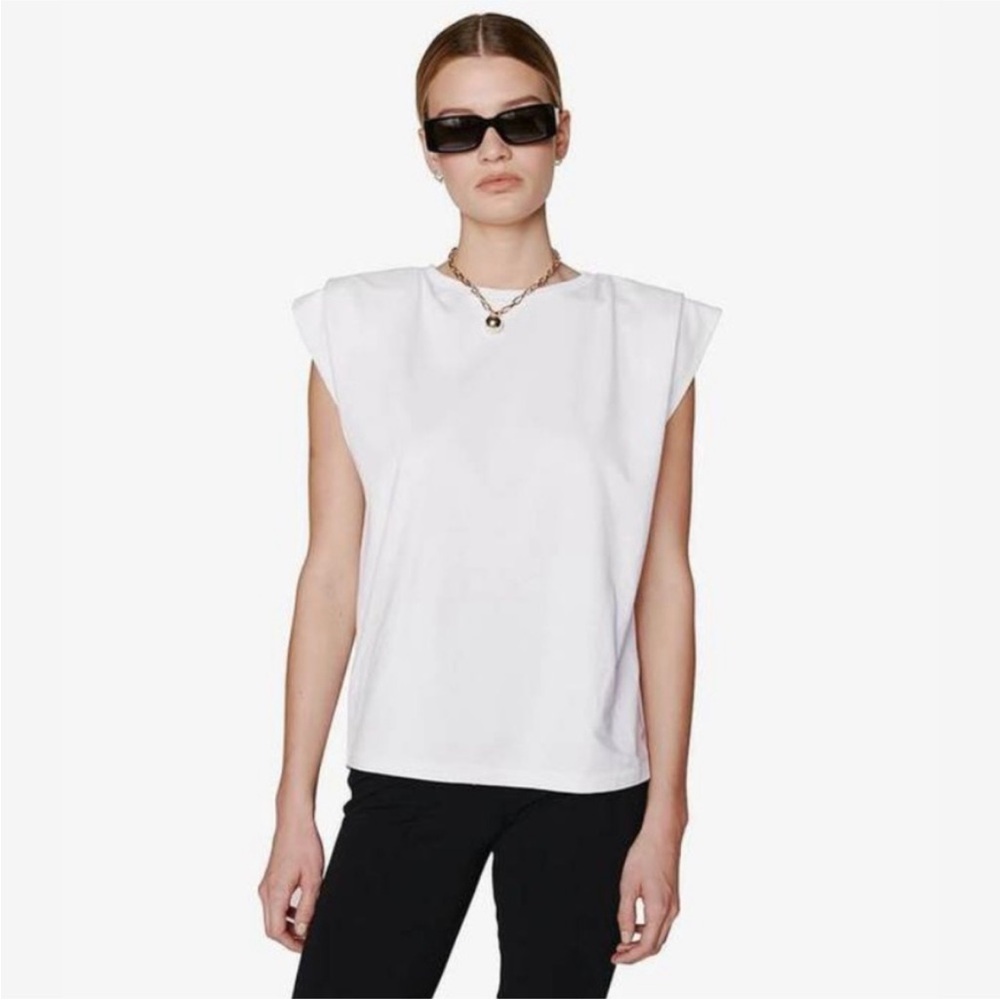 NWT Anine Bing Tanner Tank White Large $140 - Picture 2 of 4